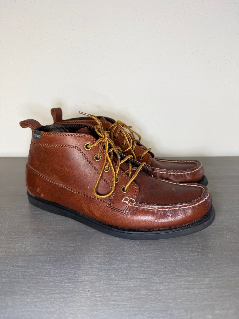Eastland Seneca Boots Mens Size 9 D Brown Leather Chukka Moc Toe Casual 7785-04